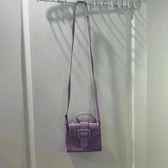 "OMG" Rhinestone Buckle Crossbody Bag - Picture 3 of 7